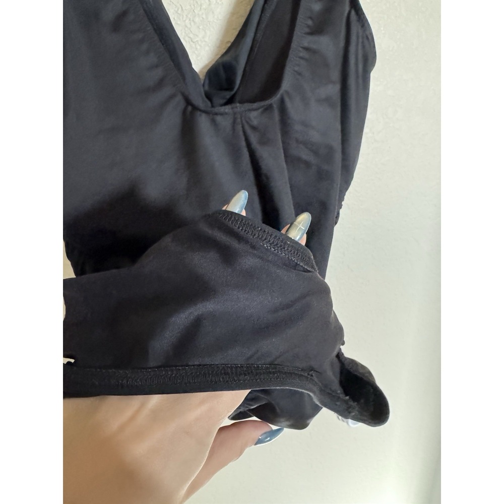 miraclesuit draped swimsuit bathing suit one piece size 10 in black slimming - Picture 4 of 5